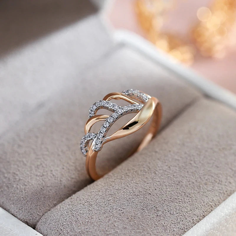 Major Flare Artistry Rose Gold Ring - Rose Gold Plated Jewellery Major Flare Artistry Rose Gold Ring - Rose Gold Plated Jewellery
